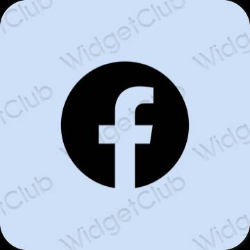 Ästhetisch Violett Facebook App-Symbole