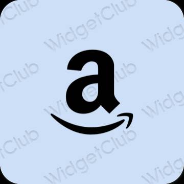 Estetisk pastellblå Amazon app ikoner