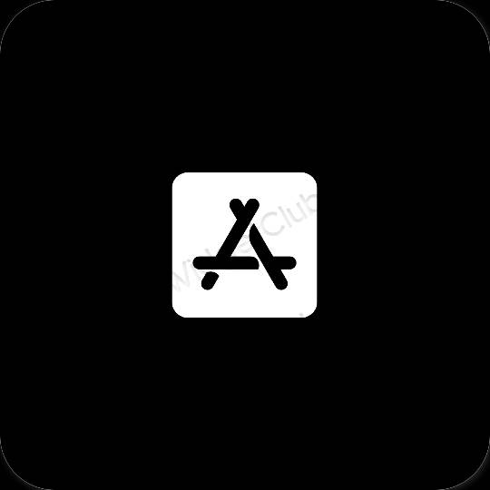 Estético Preto AppStore ícones de aplicativos