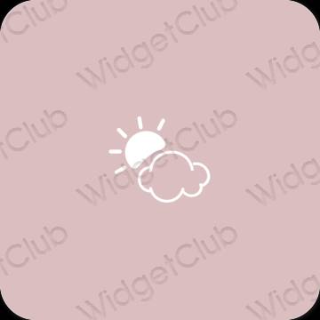 Icônes d'application Weather esthétiques