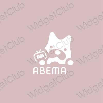Esthetische AbemaTV app-pictogrammen