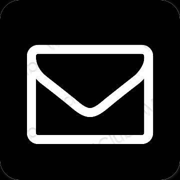Æstetisk sort Mail app ikoner
