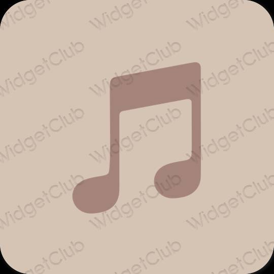 Estetski bež Music ikone aplikacija