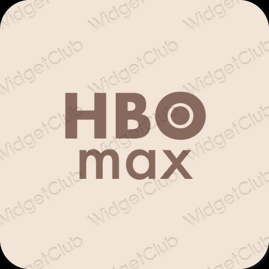 Estetický béžový HBO MAX ikony aplikací