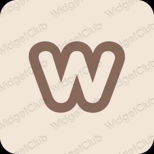 Estetyka beżowy Weebly ikony aplikacji