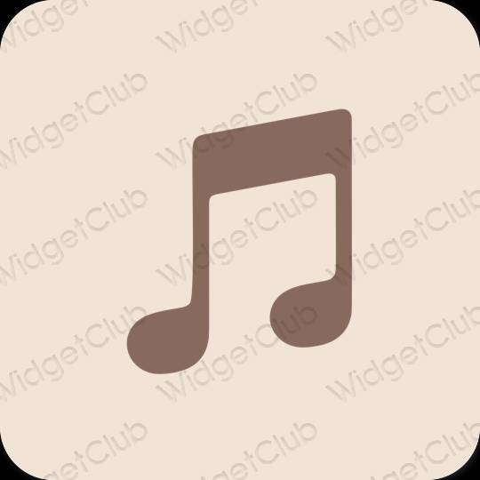 Estetsko bež Music ikone aplikacij