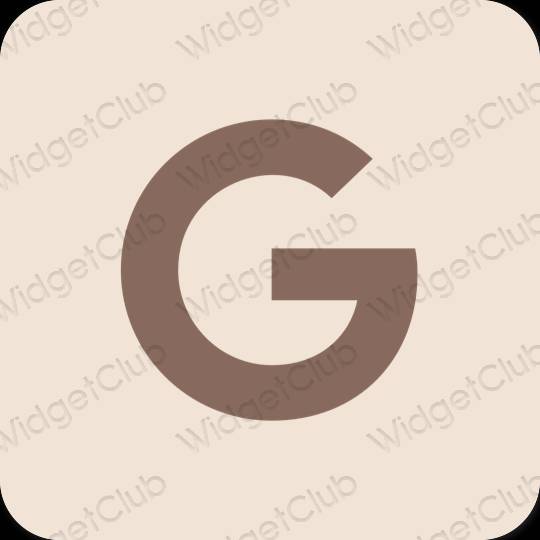 审美的 浅褐色的 Google 应用程序图标