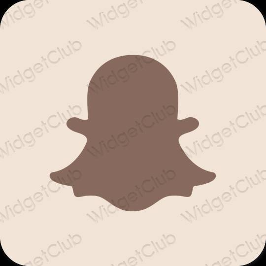 Estetyka beżowy snapchat ikony aplikacji