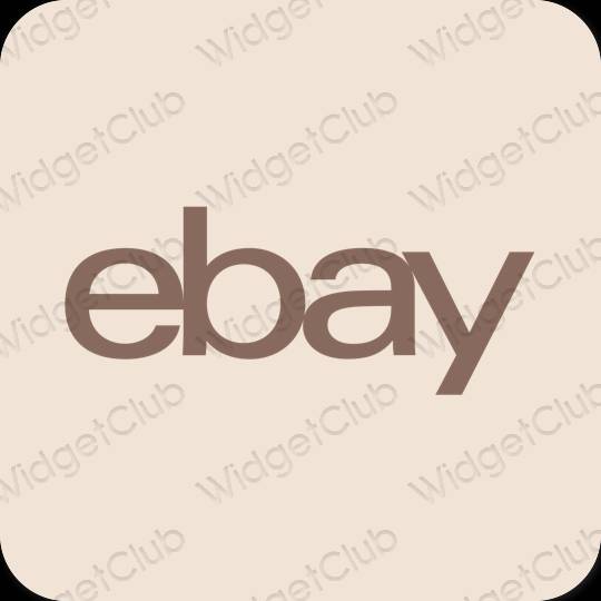 جمالي اللون البيج eBay أيقونات التطبيق