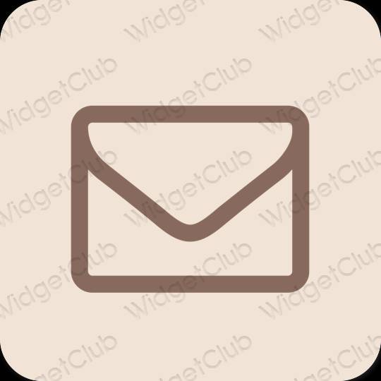 Estético beige Mail iconos de aplicaciones