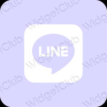 審美的 紫色的 LINE 應用程序圖標