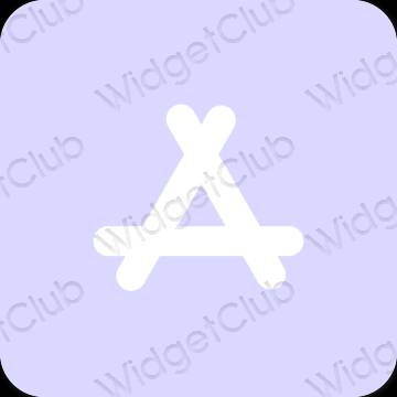 Estetisk pastellblå AppStore app ikoner