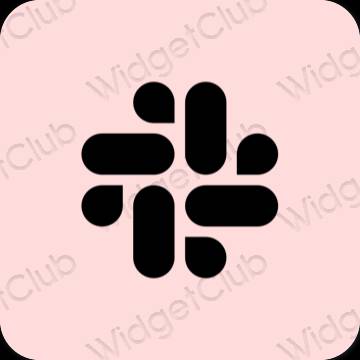 Естетичен розово Slack икони на приложения