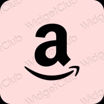 Αισθητικός ροζ Amazon εικονίδια εφαρμογών