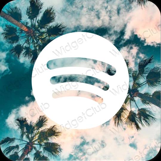 نمادهای برنامه زیباشناسی Spotify