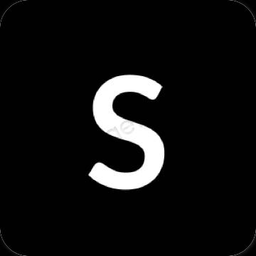 Ästhetisch Schwarz SHEIN App-Symbole
