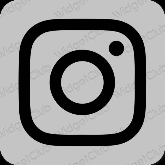 Естетичний сірий Instagram значки програм