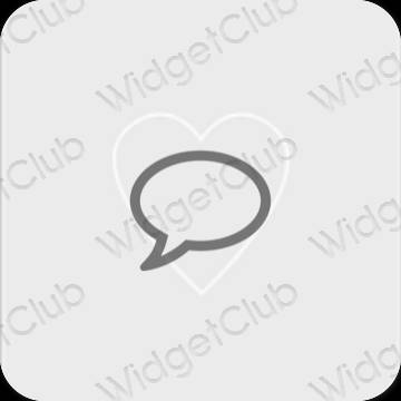 Stijlvol grijs Messages app-pictogrammen