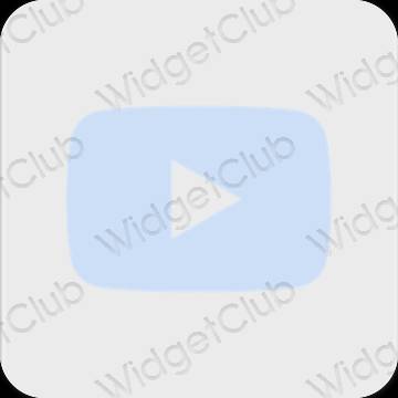 Ästhetisch pastellblau Youtube App-Symbole
