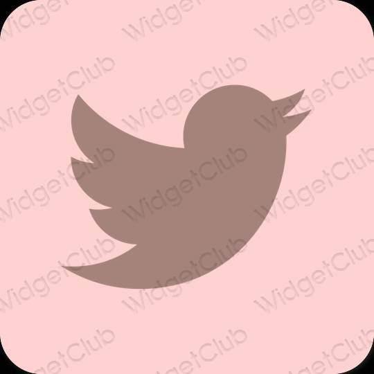Estética Twitter iconos de aplicaciones