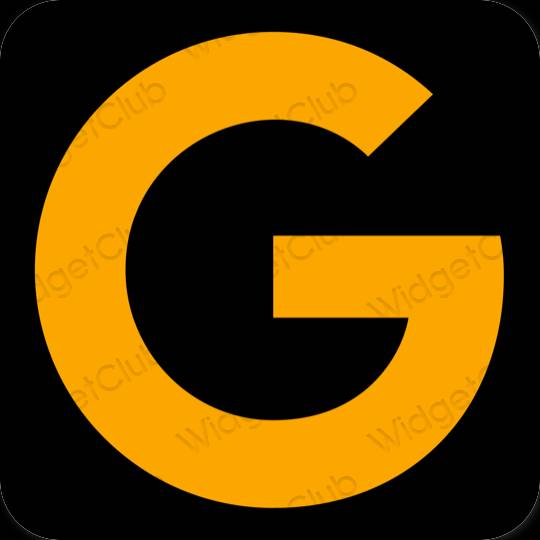 Estetické oranžová Google ikony aplikácií