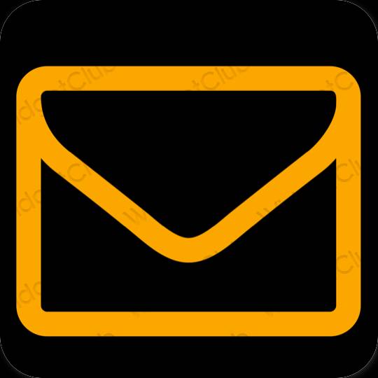 Estetinis oranžinė Mail programėlių piktogramos