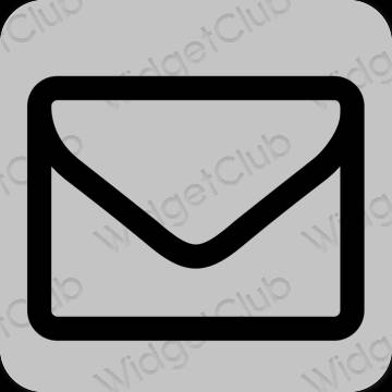 Ästhetisch grau Mail App-Symbole