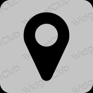 미적인 회색 Map 앱 아이콘
