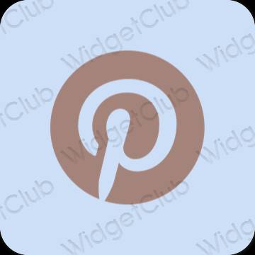 אֶסתֵטִי כחול פסטל Pinterest סמלי אפליקציה