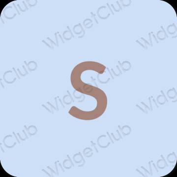 Estetické pastelovo modrá SHEIN ikony aplikácií