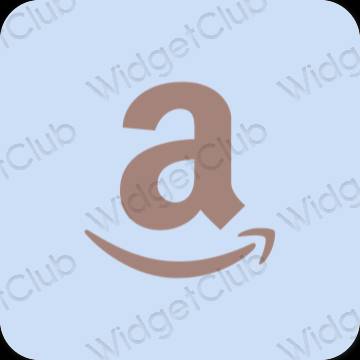Esteetiline pastelne sinine Amazon rakenduste ikoonid