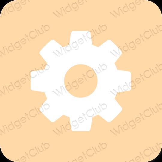 Stijlvol oranje Settings app-pictogrammen