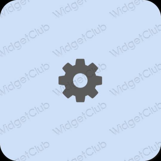 Estético roxo Settings ícones de aplicativos