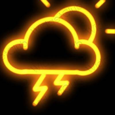 Estetický Černá Weather ikony aplikací