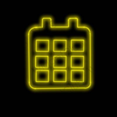 Estetický Černá Calendar ikony aplikací