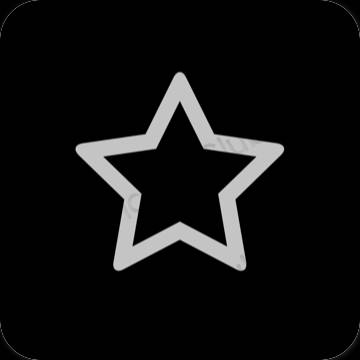 Estetic negru Apple Store pictogramele aplicației
