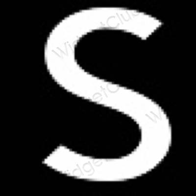 Estetický Černá SHEIN ikony aplikací