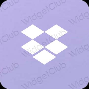 Estetyka pastelowy niebieski Dropbox ikony aplikacji