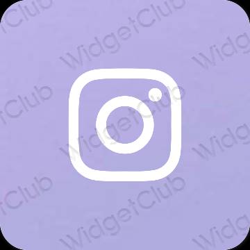 Estetik biru pastel Instagram ikon aplikasi