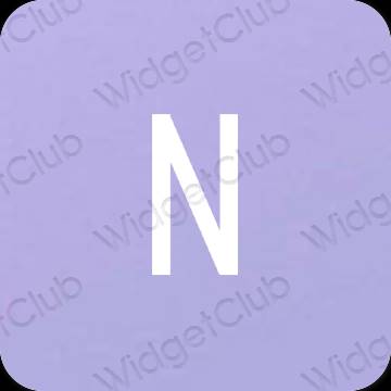 Ästhetisch pastellblau Netflix App-Symbole