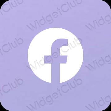 эстетический пастельно-голубой Facebook значки приложений