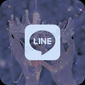 Естетски љубичаста LINE иконе апликација