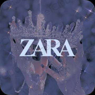 Stijlvol paars ZARA app-pictogrammen