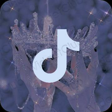 Ästhetisch pastellblau TikTok App-Symbole