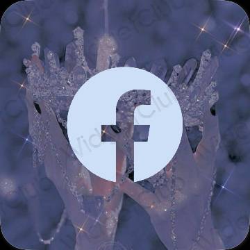 Aesthetic purple Facebook app icons