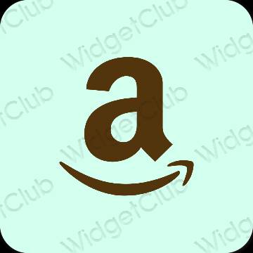 Stijlvol pastelblauw Amazon app-pictogrammen