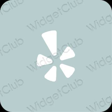 Estetické zelená Yelp ikony aplikácií