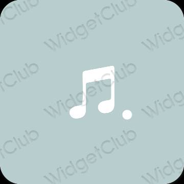 Estetický zelená Apple Music ikony aplikací
