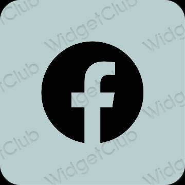 Estetické zelená Facebook ikony aplikácií