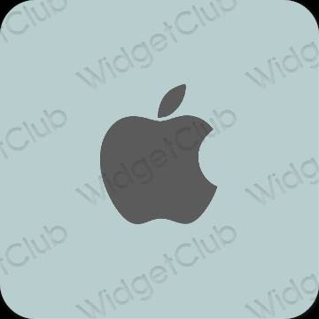 Aesthetic green Apple Store app icons